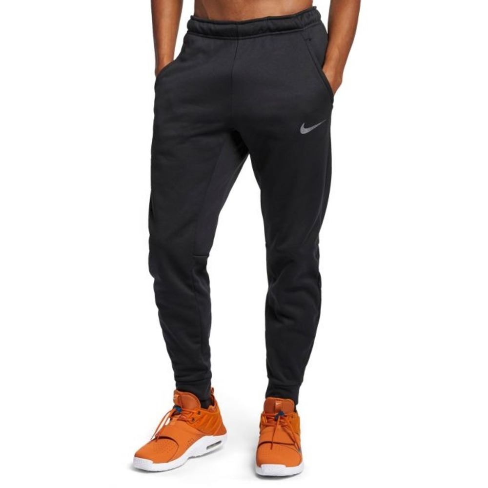 Nike Men Therma fit Pants Tapered Training L Black Athletic Workout Jogger Sport